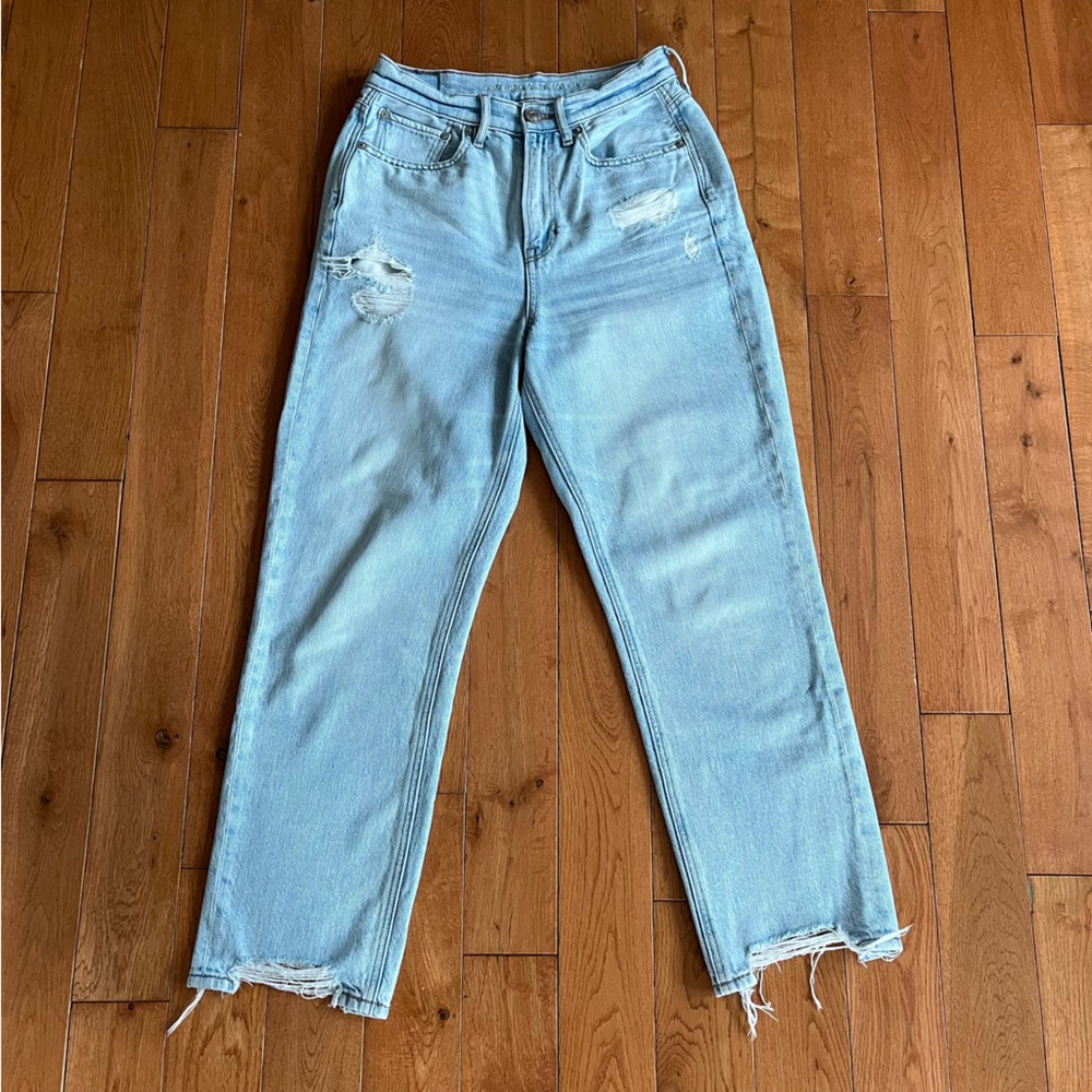 American Eagle Outfitters Light Blue Straight Leg Jeans